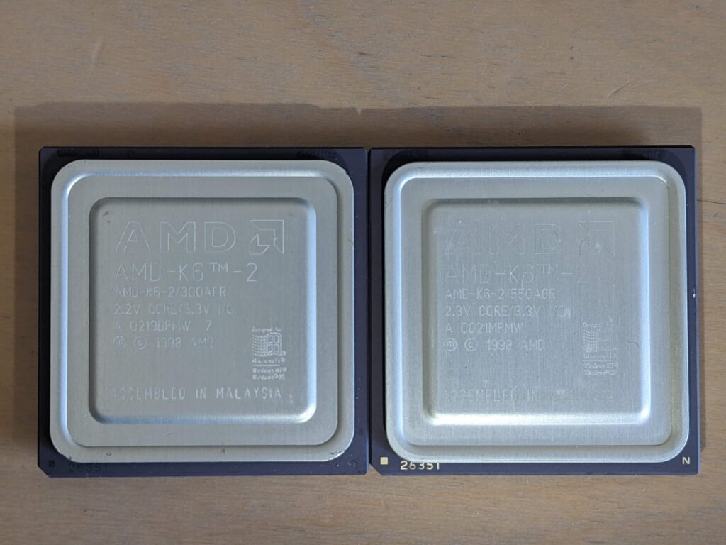 オシロスコープHP(KEYSIGHT) 54825Aを改造
AMD K6-2 550AGR
AMD K6-2 300AFR