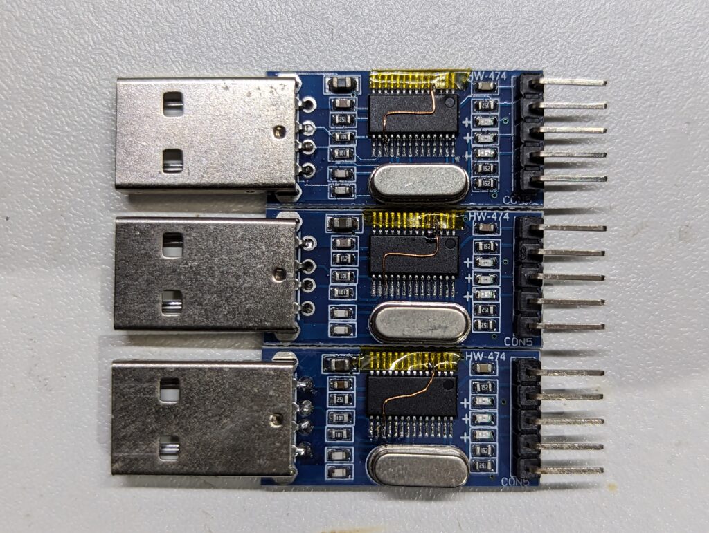 中華製UART変換器USB-TTL(USB-STC-ISP)を改良
HW-474
PL-2303 PL2303
UART シリアル変換
レベル変換　レベル変更