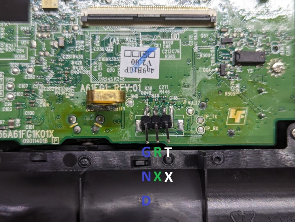 Sonyのデジタルフォトフレーム(DPF-HD800 DPF-D92)を分解してみた
A61EG1 REV:01
UART