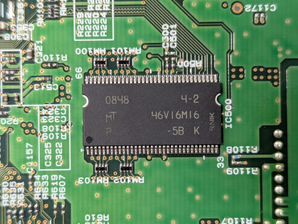 Aterm WR4500Nを分解
Micron MT46V16M16P-5B:K